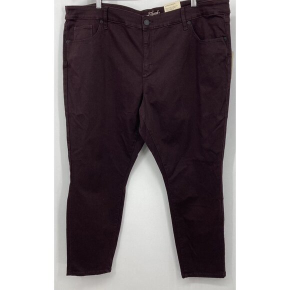 Universal Thread Plus 14W 14 Plum Skinny Jeans Smooth Sculpts Stretch New B80 - Picture 1 of 9